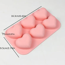 Cargar imagen en el visor de la galería, Molde de Silicona de 6 Corazones