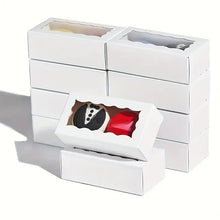 Cargar imagen en el visor de la galería, caja para 2 macarons, caja blanca, caja para dos galletas, caja para trufas, caja para bodas