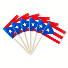 Cargar imagen en el visor de la galería, palillos de dientes, bandera de puerto rico , cake topper