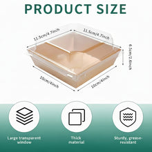 Cargar imagen en el visor de la galería, Cajas Mini Mini Kraft para Postres y Charcuteria - 50 Unidades