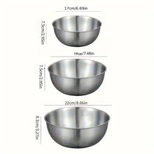 Cargar imagen en el visor de la galería, Recipiente de Stainless Steel para mezclar - 3 unidades