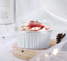 Cargar imagen en el visor de la galería, Mini Moldes Redondos Con Tapa - Blanco