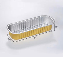 Cargar imagen en el visor de la galería, Moldes Rectangulares Para Hornear Sin Tapa Amarillo - 10 unidades