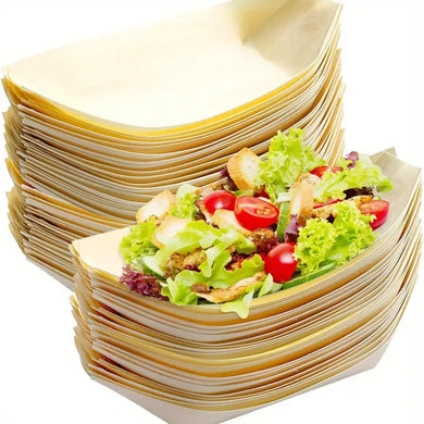 platos de bambo, platos desechables para entremeses