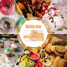 Cargar imagen en el visor de la galería, Tabla para quesos en madera (Bamboo) y Cuchillo
