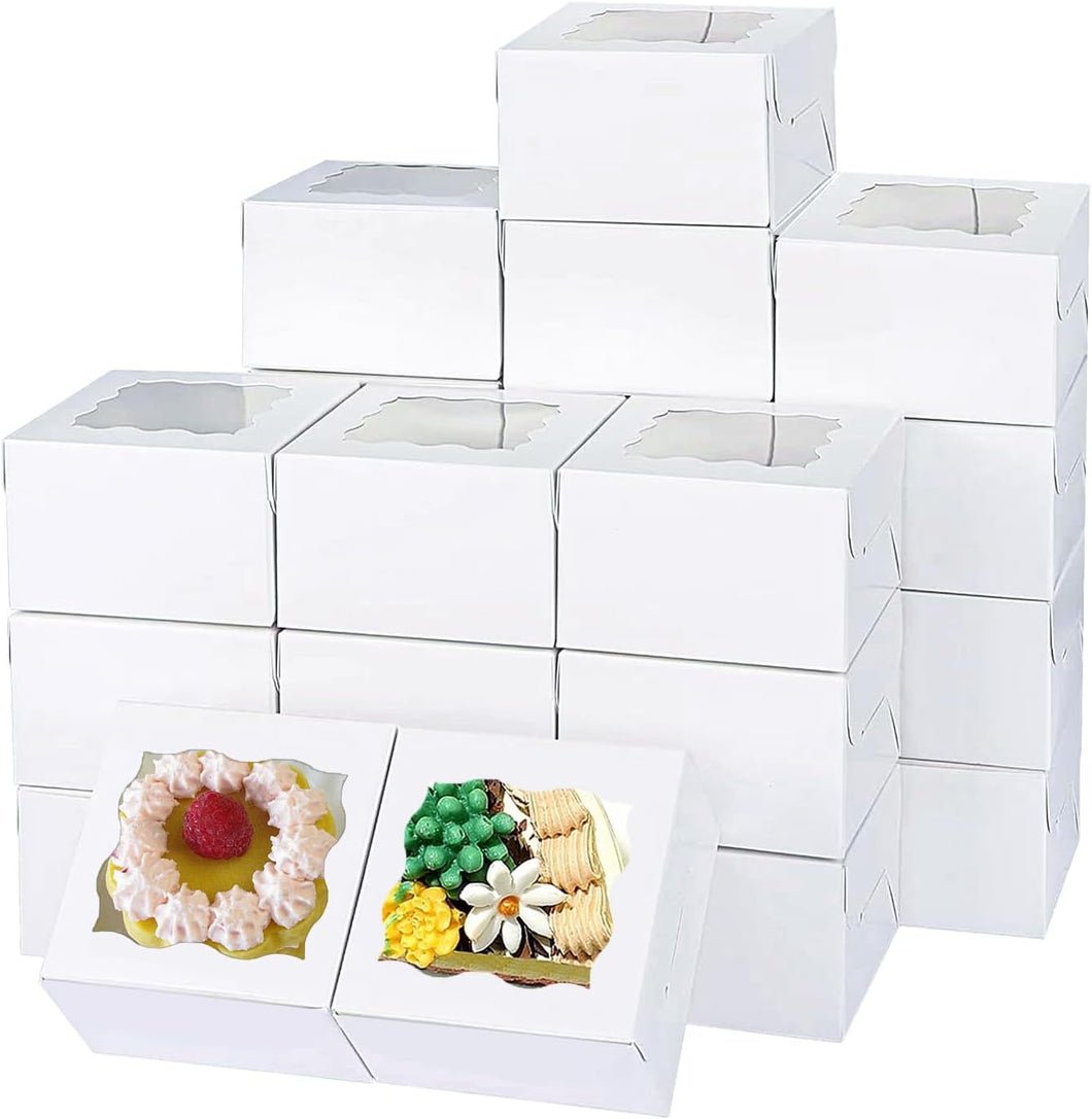 Caja Blanca para Postres 4x4x2.5 - 10 Unidades
