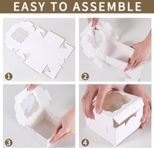 Cargar imagen en el visor de la galería, Caja Blanca para Postres 4x4x2.5 - 10 Unidades
