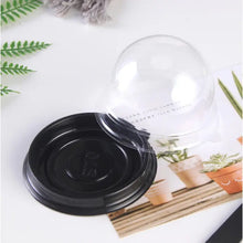 Cargar imagen en el visor de la galería, Recipiente de base negra con cúpula transparente  - Paquete 10 Unidades
