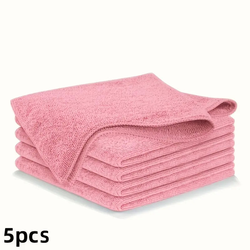 Toallas de Limpieza Rosa en Microfibra - 5 Unidades