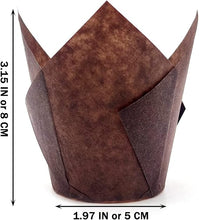 Cargar imagen en el visor de la galería, Cupcake Liner Tulipanes Marrones - 50 Unidades
