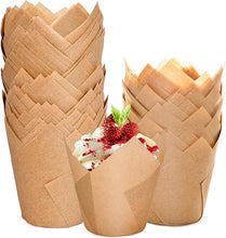 Cargar imagen en el visor de la galería, Cupcake Liner Tulipanes Naturales - 50 Unidades
