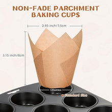 Cargar imagen en el visor de la galería, Cupcake Liner Tulipanes Naturales - 50 Unidades
