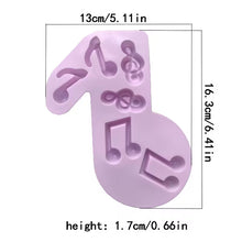 Cargar imagen en el visor de la galería, Molde de Silicona de Notas Musicales
