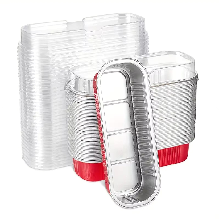 Moldes Rojos Para Hornear Con Tapa - Rojo Paquete 10 Unidades