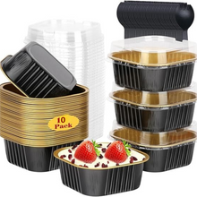 Cargar imagen en el visor de la galería, Molde Cuadrado Negro (5oz) - 10 Unidades
