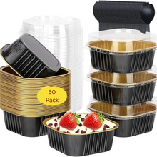 Cargar imagen en el visor de la galería, Molde Cuadrado Negro (5oz) - 50 Unidades
