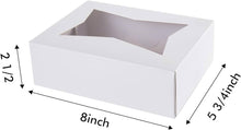 Cargar imagen en el visor de la galería, caja pequeña para postres, donut box, cookie box, caja para postres, caja para fresas, caja 8x5.75x2.5
