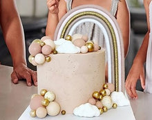 Cargar imagen en el visor de la galería, cake topper dorado, bolitas doradas para bizcochos, postres
