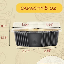 Cargar imagen en el visor de la galería, Molde Cuadrado Negro (5oz) - 10 Unidades
