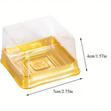 Cargar imagen en el visor de la galería, Recipiente cuadrado con cúpula transparente  - Paquete 10 Unidades
