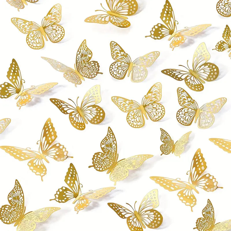 cake topper mariposas doradas, mariposas para bizcochos