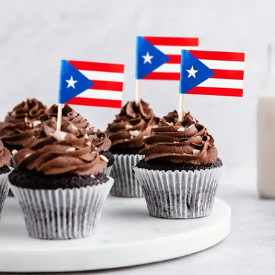 palillos de dientes, bandera de puerto rico , cake topper